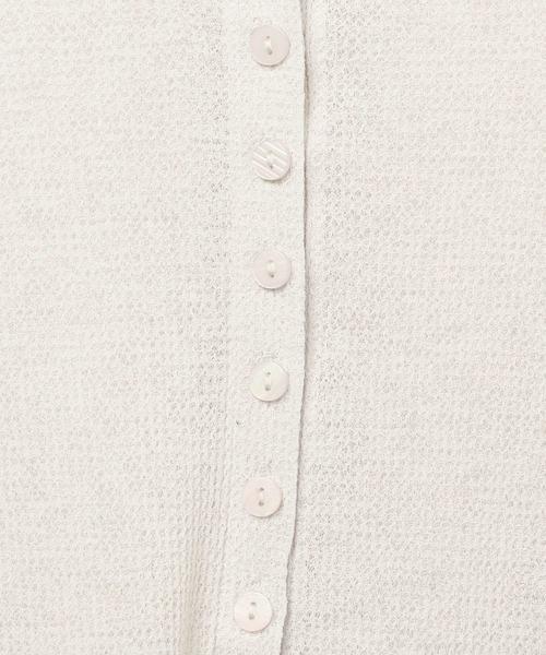 LEPSIM（レプシィム）の「シアーワッフルヘンリープルオーバー　639382（Tシャツ/カットソー・レディース・ライトグレー/ライトピンク/チャコールグレー/オフホワイト・FREE）」の5枚目の写真