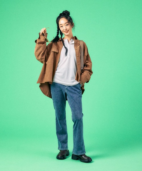 LEPSIM(レプシィム)の「シアーワッフルヘンリープルオーバー 639382(Tシャツ/カットソー・レディース・ライトグレー/ライトピンク/チャコールグレー/オフホワイト・FREE)」の14枚目の写真