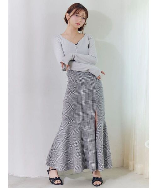 EATME（イートミー）の「リブショートカーディガン（カーディガン/ボレロ・レディース・グレー/ブラック・FREE）」の14枚目の写真