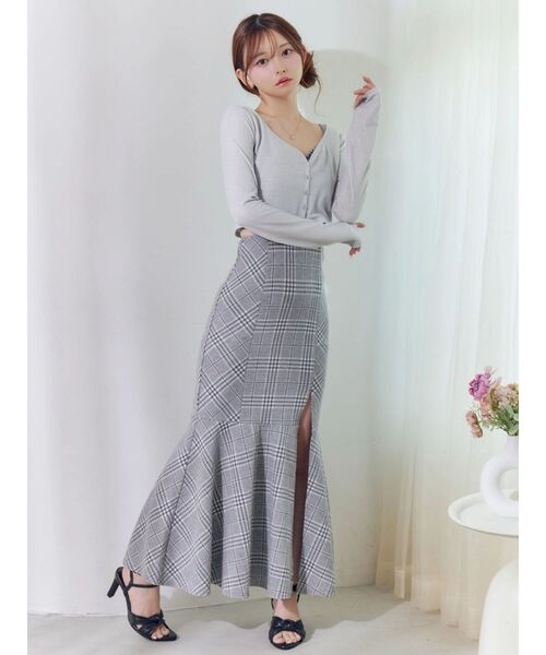 EATME（イートミー）の「リブショートカーディガン（カーディガン/ボレロ・レディース・グレー/ブラック・FREE）」の15枚目の写真