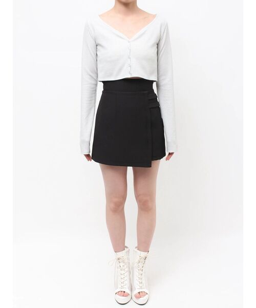 EATME（イートミー）の「リブショートカーディガン（カーディガン/ボレロ・レディース・グレー/ブラック・FREE）」の8枚目の写真