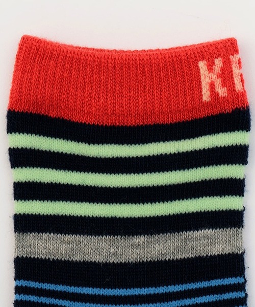 KP DECO（ケーピーデコ）の「クルーソックス 【2足組】（ソックス/靴下・キッズ・オフホワイト/ネイビー・14cm/16cm/18cm/20cm/22cm）」の3枚目の写真