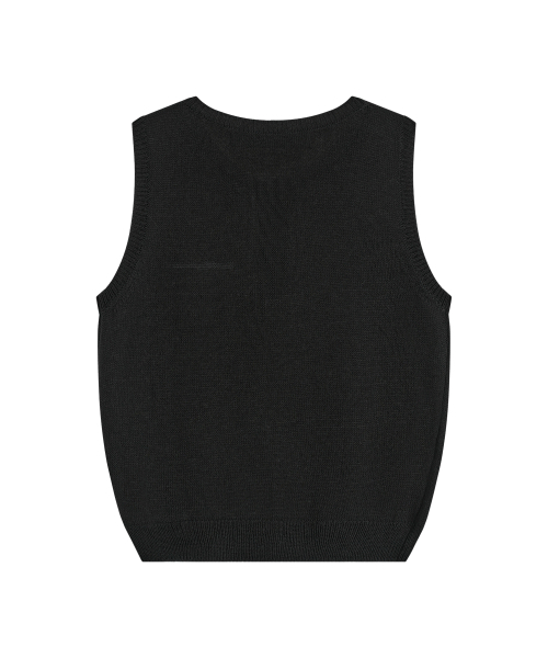 Rest&Recreation（レストアンドレクリエーション）の「HALF BUTTON-UP KNIT VEST - BLACK（ニット/セーター・レディース・その他・ONE）」の2枚目の写真
