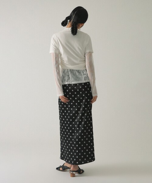 Ray BEAMS（レイビームス）の「サイド ドロスト ポロシャツ（ポロシャツ・レディース・オフホワイト/サックスブルー・ONE SIZE）」の5枚目の写真