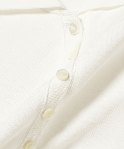 Ray BEAMS（レイビームス）の「サイド ドロスト ポロシャツ（ポロシャツ・レディース・オフホワイト/サックスブルー・ONE SIZE）」の15枚目の写真