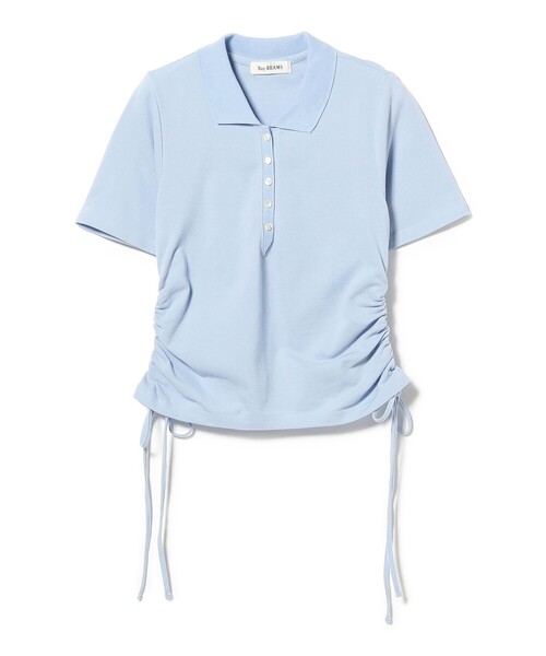 Ray BEAMS（レイビームス）の「サイド ドロスト ポロシャツ（ポロシャツ・レディース・オフホワイト/サックスブルー・ONE SIZE）」の16枚目の写真