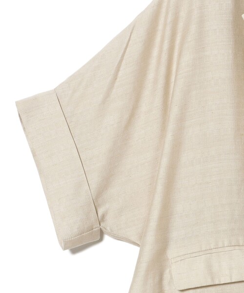 BEAMS HEART（ビームスハート）の「フレンチ 半袖 ジャケット（テーラードジャケット・レディース・ダークブラウン/ベージュ/ブラック・FREE）」の16枚目の写真