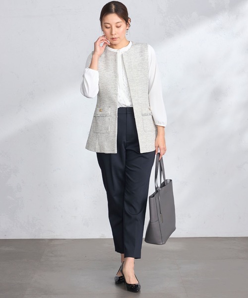 GALLORIA（ギャローリア）の「ツイードジレ（その他アウター・レディース・霜降りグレー/ネイビー・L/LL/M/S）」の3枚目の写真