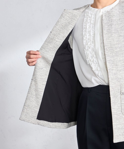 GALLORIA（ギャローリア）の「ツイードジレ（その他アウター・レディース・霜降りグレー/ネイビー・L/LL/M/S）」の6枚目の写真