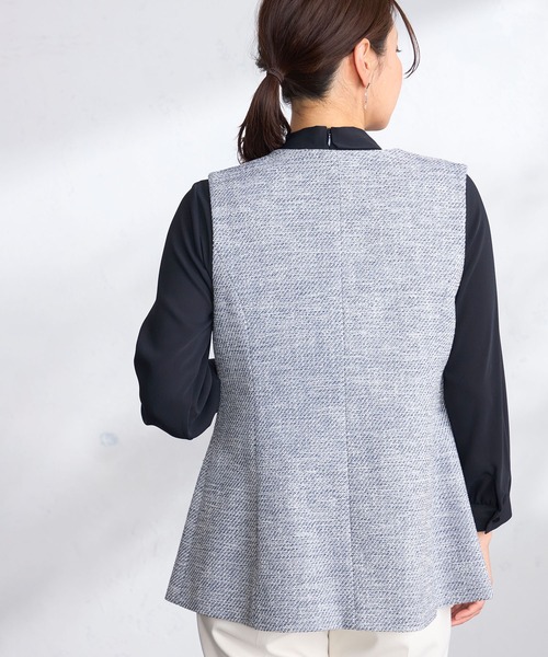 GALLORIA（ギャローリア）の「ツイードジレ（その他アウター・レディース・霜降りグレー/ネイビー・L/LL/M/S）」の9枚目の写真