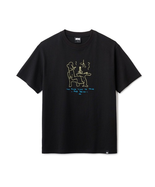FTC（エフティーシー）の「DRINK AND THINK TEE（Tシャツ/カットソー・メンズ・グリーン系その他/ホワイト/ブラック・MEDIUM/LARGE/X-LARGE/SMALL）」の2枚目の写真