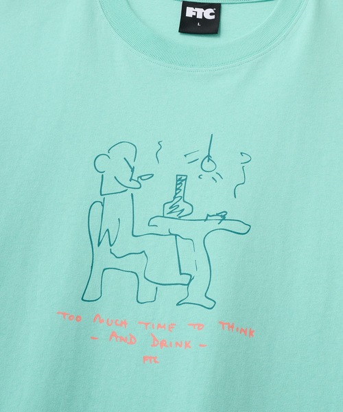 FTC（エフティーシー）の「DRINK AND THINK TEE（Tシャツ/カットソー・メンズ・グリーン系その他/ホワイト/ブラック・MEDIUM/LARGE/X-LARGE/SMALL）」の4枚目の写真