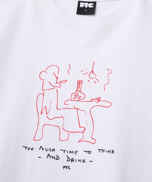 FTC（エフティーシー）の「DRINK AND THINK TEE（Tシャツ/カットソー・メンズ・グリーン系その他/ホワイト/ブラック・MEDIUM/LARGE/X-LARGE/SMALL）」の6枚目の写真