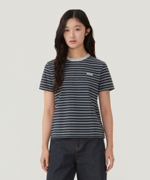 ウィメンズストライプTシャツネイビー