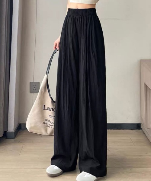 SallyLunn(サリーラン)の「ギャザーウエストワイドパンツ(その他パンツ・レディース・ベージュ/ブラック・LARGE/MEDIUM)」の10枚目の写真