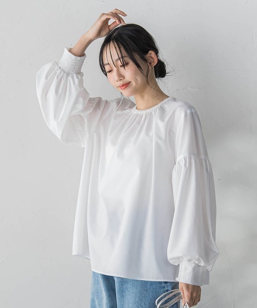 Droite lautreamont（ドロワットロートレアモン）の「ブレードブラウス≪洗濯機で洗える≫（シャツ/ブラウス・レディース・オフホワイト/ブラック・M）」の5枚目の写真