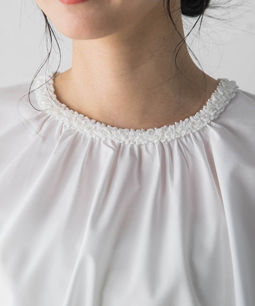 Droite lautreamont（ドロワットロートレアモン）の「ブレードブラウス≪洗濯機で洗える≫（シャツ/ブラウス・レディース・オフホワイト/ブラック・M）」の8枚目の写真