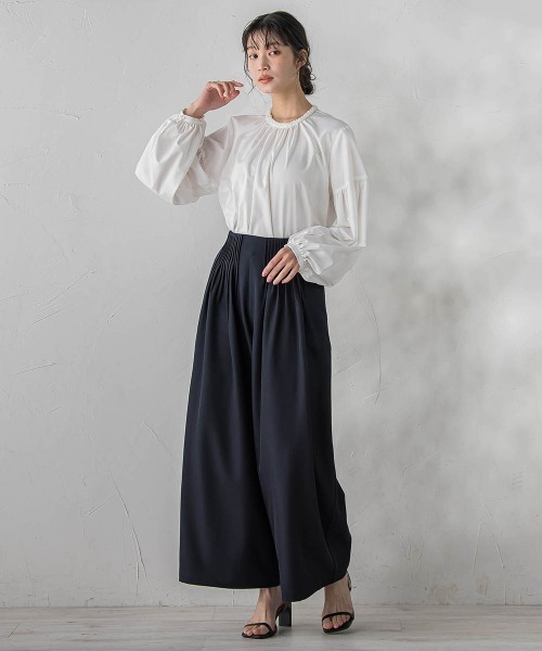 Droite lautreamont（ドロワットロートレアモン）の「ブレードブラウス≪洗濯機で洗える≫（シャツ/ブラウス・レディース・オフホワイト/ブラック・M）」の15枚目の写真