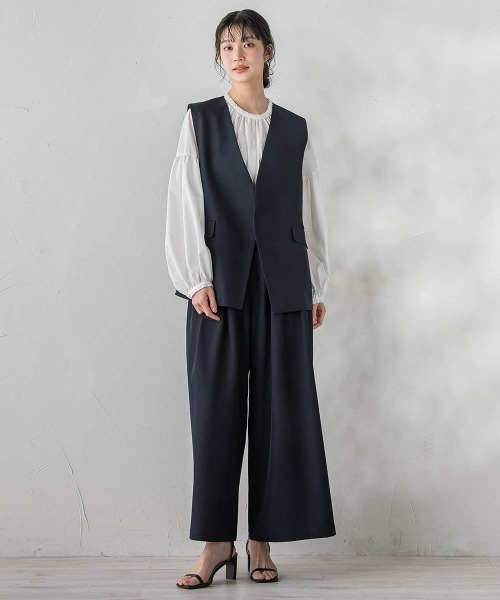 Droite lautreamont（ドロワットロートレアモン）の「ブレードブラウス≪洗濯機で洗える≫（シャツ/ブラウス・レディース・オフホワイト/ブラック・M）」の19枚目の写真