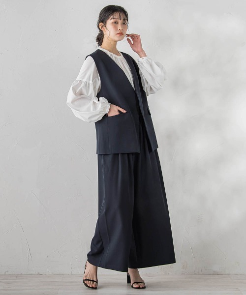 Droite lautreamont（ドロワットロートレアモン）の「ブレードブラウス≪洗濯機で洗える≫（シャツ/ブラウス・レディース・オフホワイト/ブラック・M）」の20枚目の写真