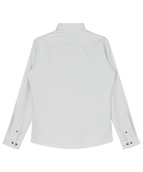 TOKYO SHIRTS（トウキョウシャツ）の「COFREX 形態安定ノンアイロン スキッパー 長袖ビジネスワイシャツ（ビジネスシャツ・レディース・グレー・S/M/L/LL）」の2枚目の写真