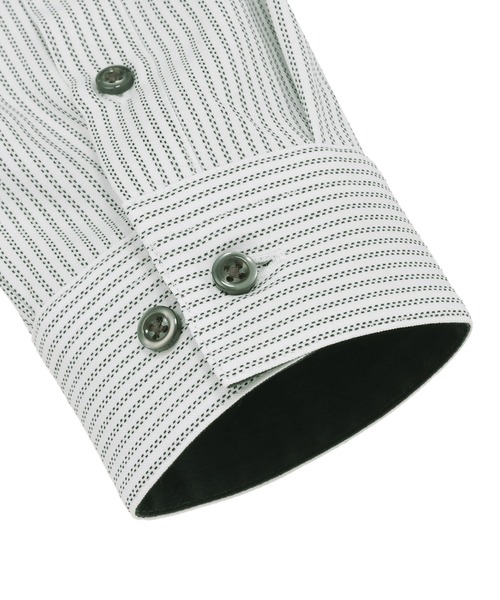 TOKYO SHIRTS（トウキョウシャツ）の「COFREX 形態安定ノンアイロン スキッパー 長袖ビジネスワイシャツ（ビジネスシャツ・レディース・グレー・S/M/L/LL）」の4枚目の写真