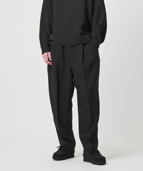UNITED ARROWS & SONS by DAISUKE OBANA(ユナイテッドアローズアンドサンズバイダイスケオバナ)の「<D.O UNITED ARROWS BY DAISUKE OBANA>Ⅰ CR 2P WD/TPD PANTS BLACK 26SS/ワイドパンツ(その他パンツ・メンズ・ブラック・S/XL/M/L)」の2枚目の写真