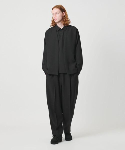 UNITED ARROWS & SONS by DAISUKE OBANA(ユナイテッドアローズアンドサンズバイダイスケオバナ)の「<D.O UNITED ARROWS BY DAISUKE OBANA>Ⅰ CR 2P WD/TPD PANTS BLACK 26SS/ワイドパンツ(その他パンツ・メンズ・ブラック・S/XL/M/L)」の4枚目の写真