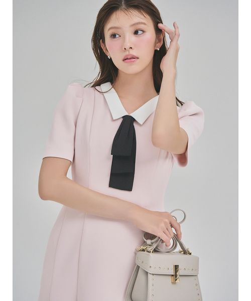 CELFORD（セルフォード）の「デタッチャブルポンチマーメイドワンピース（ワンピース・レディース・サックスブルー/ライトピンク/ブラック/オフホワイト・38/36）」の6枚目の写真