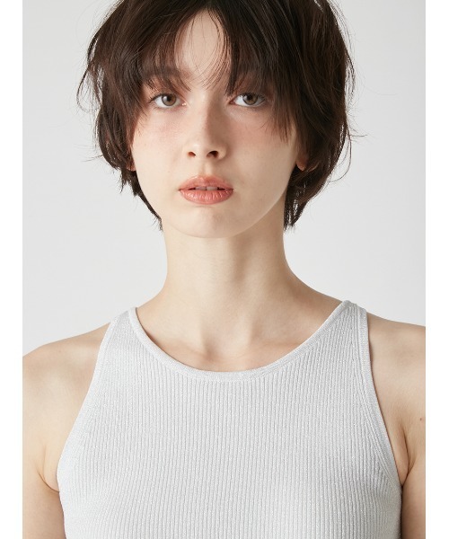 LILY BROWN(リリーブラウン)の「カップインニットトップス(ニット/セーター・レディース・シルバー/ブラック/ピンク/ネイビー・F)」の7枚目の写真