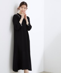 grove | 高評価!【洗える】大人の上品ポロニットワンピース(ワンピース)