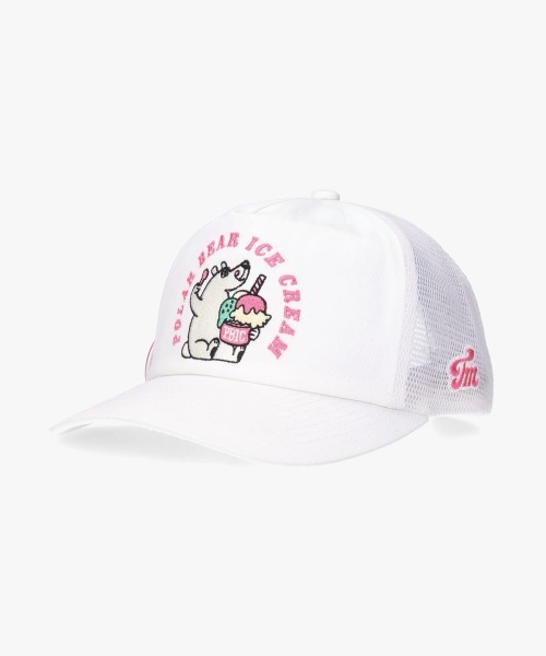 TalkMart（トークマート）の「TalkMart  POLER BEAR ICE CREAM CAP / トークマート（キャップ・レディース・ホワイト・57~59cm）」の3枚目の写真