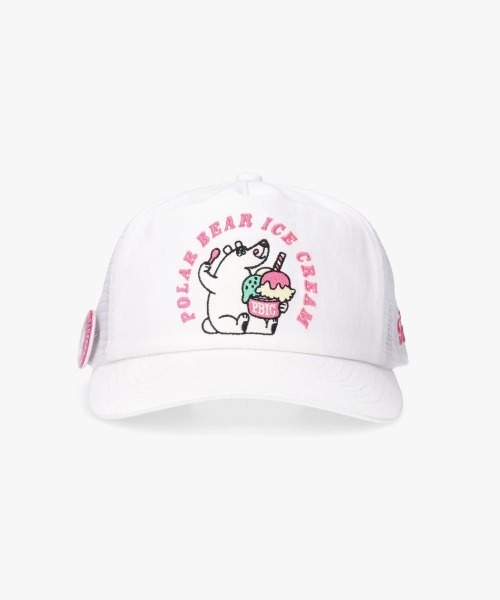 TalkMart（トークマート）の「TalkMart  POLER BEAR ICE CREAM CAP / トークマート（キャップ・レディース・ホワイト・57~59cm）」の4枚目の写真