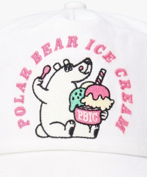 TalkMart（トークマート）の「TalkMart  POLER BEAR ICE CREAM CAP / トークマート（キャップ・レディース・ホワイト・57~59cm）」の10枚目の写真