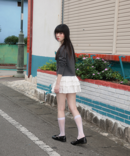 ROSEFRANTZ（ロゼフランツ）の「Dot Button Point Cardigan [Charcoal]（カーディガン/ボレロ・レディース・チャコールグレー・OS）」の8枚目の写真