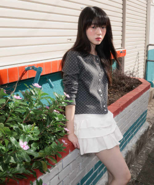 ROSEFRANTZ（ロゼフランツ）の「Dot Button Point Cardigan [Charcoal]（カーディガン/ボレロ・レディース・チャコールグレー・OS）」の17枚目の写真