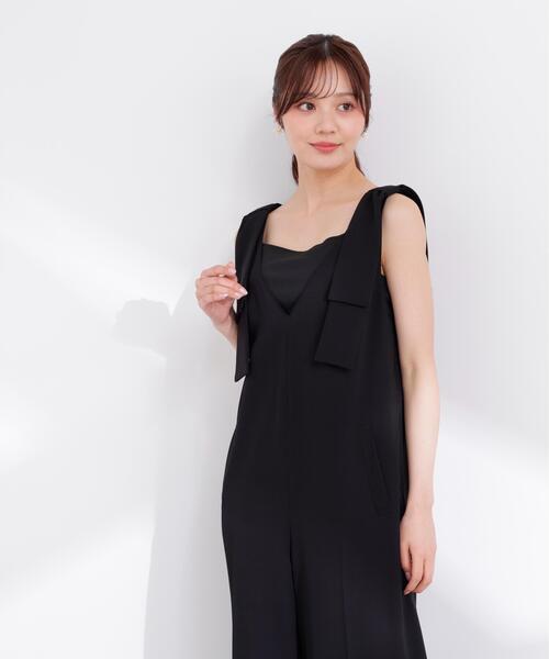 PROPORTION BODY DRESSING(プロポーションボディドレッシング)の「リボン付きオールインワン / 1216140403(つなぎ/オールインワン・レディース・ブラック/ブルー・P/S/MEDIUM)」の6枚目の写真