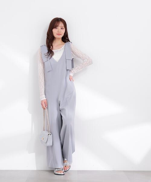 PROPORTION BODY DRESSING(プロポーションボディドレッシング)の「リボン付きオールインワン / 1216140403(つなぎ/オールインワン・レディース・ブラック/ブルー・P/S/MEDIUM)」の20枚目の写真