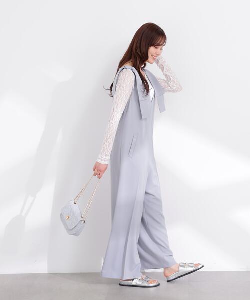 PROPORTION BODY DRESSING(プロポーションボディドレッシング)の「リボン付きオールインワン / 1216140403(つなぎ/オールインワン・レディース・ブラック/ブルー・P/S/MEDIUM)」の21枚目の写真