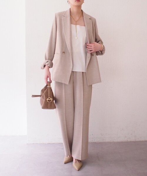 LOUNGEDRESS(ラウンジドレス)の「【Atelier N5/アトリエヌメロサンク】サテンキャミ(シャツ/ブラウス・レディース・ライトベージュ/ブラック・FREE)」の8枚目の写真