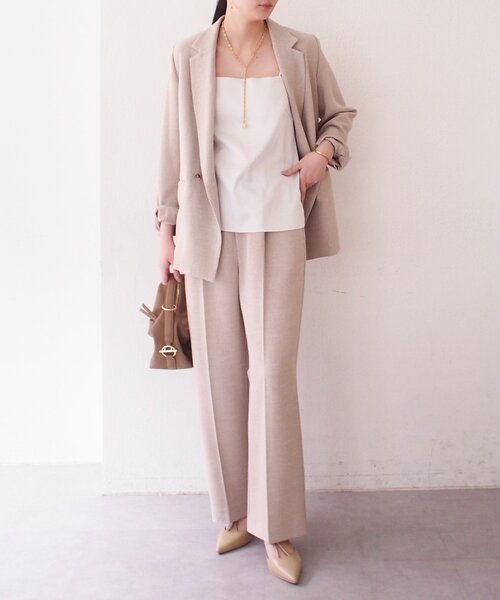 LOUNGEDRESS(ラウンジドレス)の「【Atelier N5/アトリエヌメロサンク】サテンキャミ(シャツ/ブラウス・レディース・ライトベージュ/ブラック・FREE)」の9枚目の写真