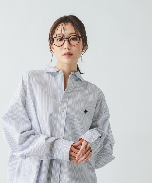 BEVERLY HILLS POLO CLUB（ビバリーヒルズポロクラブ）の「【BEVERLYHILLS POLO CLUB】ストライプシャツ/603589（シャツ/ブラウス・レディース・スカイブルー/サックスブルー/イエロー・FREE）」の11枚目の写真