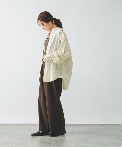 BEVERLY HILLS POLO CLUB（ビバリーヒルズポロクラブ）の「【BEVERLYHILLS POLO CLUB】ストライプシャツ/603589（シャツ/ブラウス・レディース・スカイブルー/サックスブルー/イエロー・FREE）」の12枚目の写真