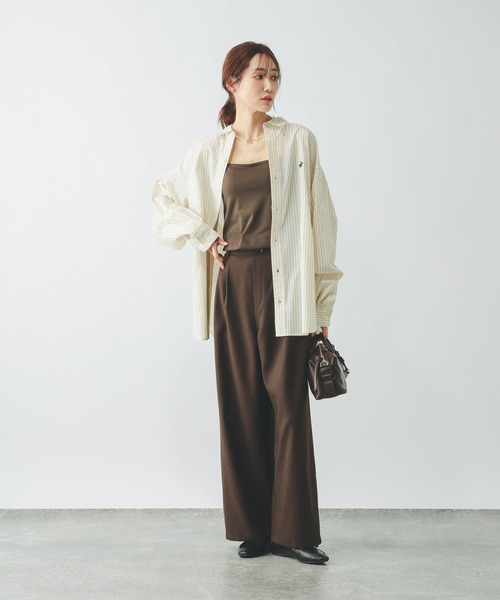 BEVERLY HILLS POLO CLUB（ビバリーヒルズポロクラブ）の「【BEVERLYHILLS POLO CLUB】ストライプシャツ/603589（シャツ/ブラウス・レディース・スカイブルー/サックスブルー/イエロー・FREE）」の13枚目の写真