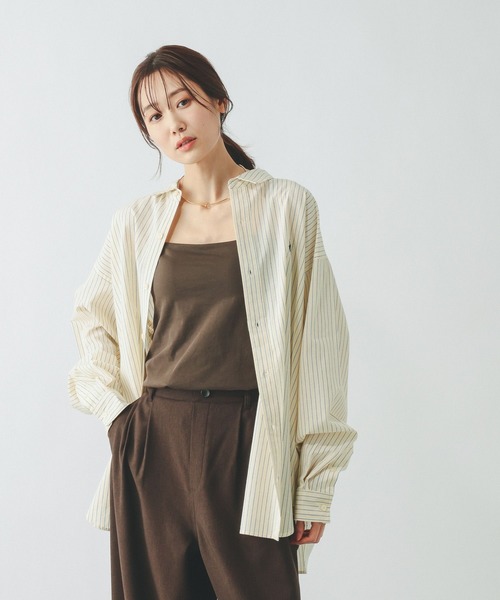 BEVERLY HILLS POLO CLUB（ビバリーヒルズポロクラブ）の「【BEVERLYHILLS POLO CLUB】ストライプシャツ/603589（シャツ/ブラウス・レディース・スカイブルー/サックスブルー/イエロー・FREE）」の14枚目の写真