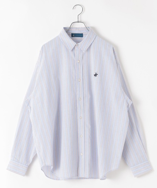 BEVERLY HILLS POLO CLUB（ビバリーヒルズポロクラブ）の「【BEVERLYHILLS POLO CLUB】ストライプシャツ/603589（シャツ/ブラウス・レディース・スカイブルー/サックスブルー/イエロー・FREE）」の18枚目の写真