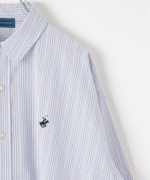 BEVERLY HILLS POLO CLUB（ビバリーヒルズポロクラブ）の「【BEVERLYHILLS POLO CLUB】ストライプシャツ/603589（シャツ/ブラウス・レディース・スカイブルー/サックスブルー/イエロー・FREE）」の22枚目の写真