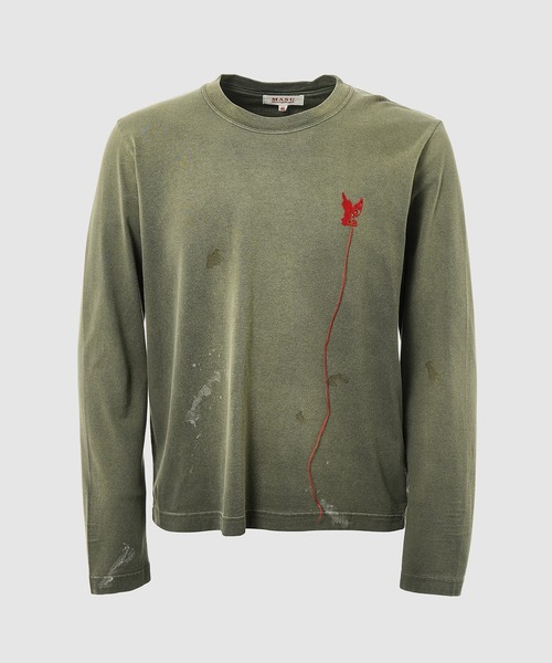 MASU(エムエーエスユー)の「WASTED RED ANGEL LONG SLEEVE T-SHIRT(Tシャツ/カットソー・メンズ・ホワイト/オリーブ/ブラック・48/46)」の3枚目の写真