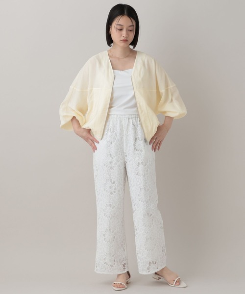 A part by（アパートバイ）の「シアーノーカラーブルゾン（ブルゾン・レディース・ブラック系その他2/アイボリー/ベージュ・FREE）」の17枚目の写真