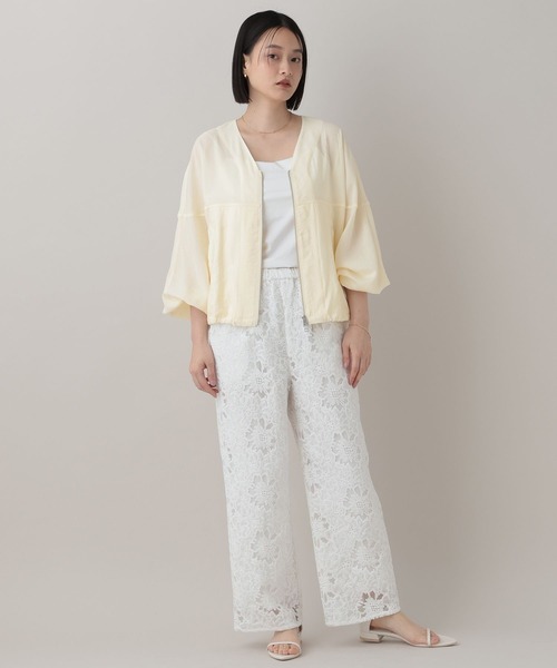 A part by（アパートバイ）の「シアーノーカラーブルゾン（ブルゾン・レディース・ブラック系その他2/アイボリー/ベージュ・FREE）」の19枚目の写真